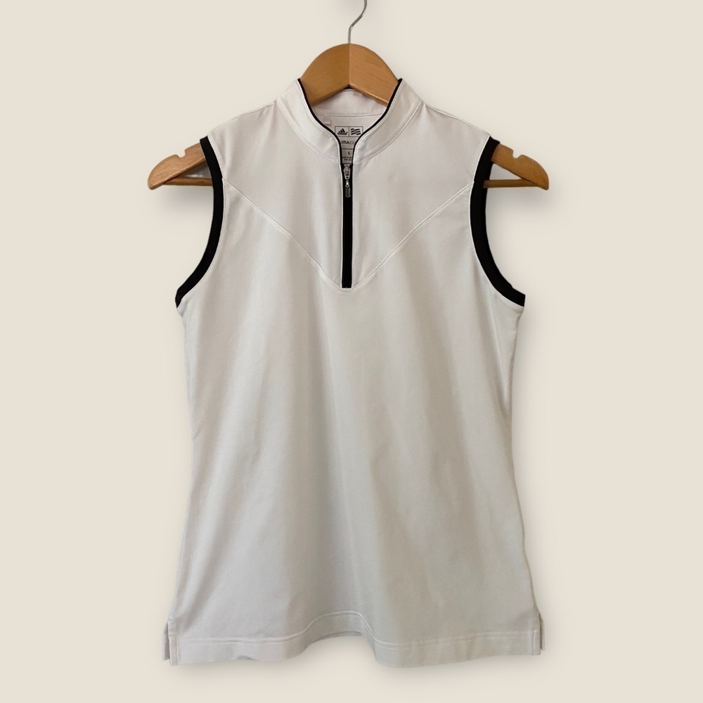 Adidas Athletic Sleeveless Golf Polo Shirt Small